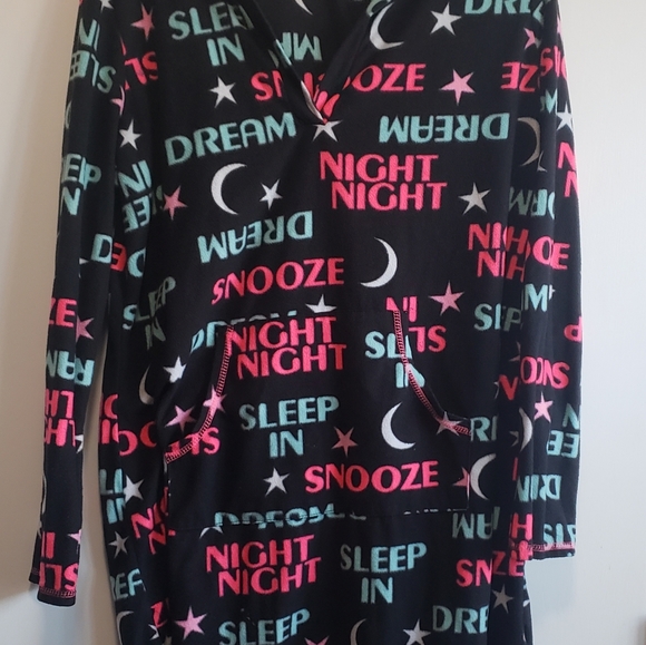 SECRET TREASURES SLEEP SHIRT Hoodie GOOD NIGHT, Sleep In, Dream, S/M CH/M (6-10 - Picture 10 of 12